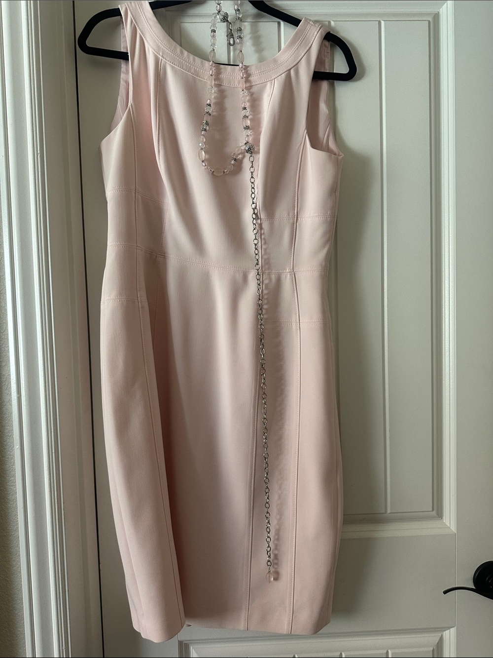 White House Black Market Blush Sleeveless Sheath Dress